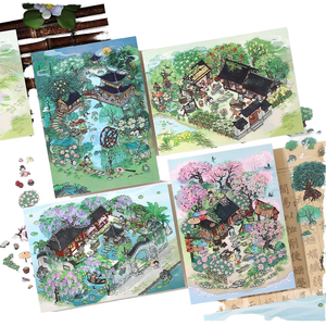 3 feuilles par paquet Autocollants <span class=keywords><strong>de</strong></span> paysage antique My Cottage 4th Bullet, grands autocollants <span class=keywords><strong>de</strong></span> découpage - Product Image 1