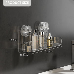 Porta doccia a muro con barra portasciugamani e ripiani per bagno in plastica per animali domestici - Product Image 6