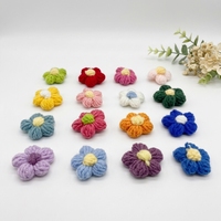 Fleurs artificielles en crochet faites à la main, écologiques, taille personnalisée, cadeau pour la décoration de vêtements