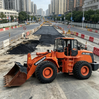 Langlebiger Schwerlast-Radlader Doosan DL505 mit Verstärkter Schaufel und Robustem Stahlrahmen für Steinlager- und Hofarbeiten