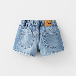 NOUVEAU JT Short en jean décontracté pour filles en coton personnalisé pour enfants, délavé à l'acide et aux enzymes - Product Image 2