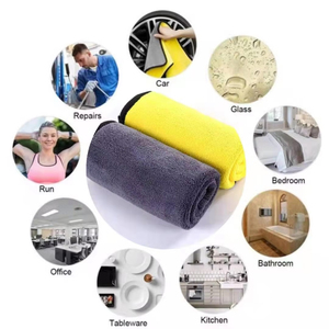 Toalla de Limpieza para Coche Multiusos de Doble Capa, Paño de Microfibra Coral Fleece de 800GSM, 600GSM, 400GSM, 30x30 y 40x40 para Quitar el Polvo - Product Image 3