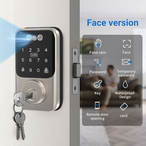 Serrure <span class=keywords><strong>de</strong></span> porte à pêne dormant américaine en métal <span class=keywords><strong>de</strong></span> nouvelle conception 2025 avec fonction d'<span class=keywords><strong>interphone</strong></span> bidirectionnel, fonctionne avec l'activation vocale Alexa - Product Image 2
