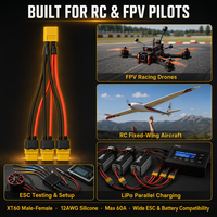 Connecteur XT60 mâle-femelle haute puissance à rotation mutuelle pour câble de conversion, connecteur ESC pour modèle d'avion, pack de batteries et chargement de batterie