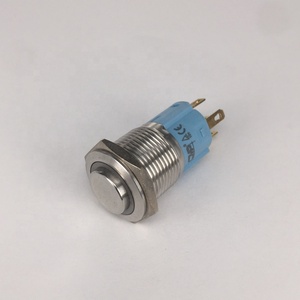 Interrupteur à bouton-poussoir à lumière bleue en métal <span class=keywords><strong>SS</strong></span> 16mm - Product Image 2