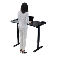 Table ergonomique d'ordinateur à domicile réglable en hauteur PC ordinateur électrique bureau de jeu RGB