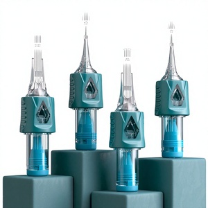 20 pièces/boîte Aiguilles de <span class=keywords><strong>tatouage</strong></span> monobloc en silicone antidérapantes <span class=keywords><strong>pour</strong></span> sourcils et cuir chevelu 12 #   10 #   Art corporel de 0,3 mm de diamètre - Product Image 3