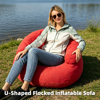 Canapé gonflable moderne pliable et portable, imperméable, pour l'extérieur, chaise longue individuelle, tabouret de loisirs pour salon et chambre à coucher