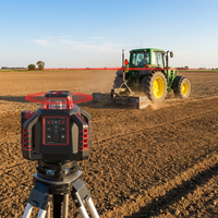 Niveau laser rouge CRL340 pour la construction, niveleur de terrain pour accessoires de tracteur, récepteur 4D, outil de nivellement automatique, trépied, tuyau