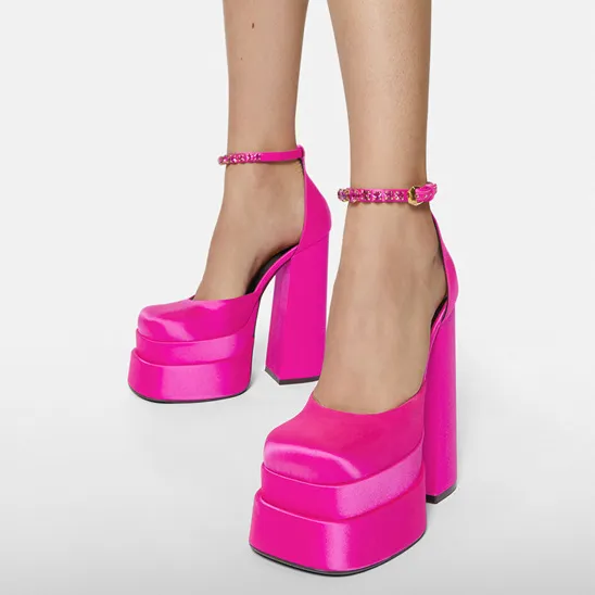 BUSY GIRL HC1020 Talon femme women s shoes 2022 designer block platform ladies shoes heels women luxury heels women's pumps