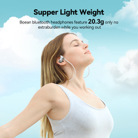 Écouteurs intra-auriculaires sans fil avec microphone, crochet d'oreille, étui, LED, réduction active du bruit, résistants à la transpiration, écouteurs de sport pour la course à pied et l'exercice