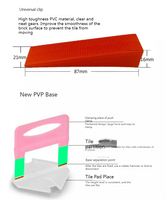 Système de nivellement de carreaux professionnel Foshan pour carreaux de céramique Outils de carrelage en plastique