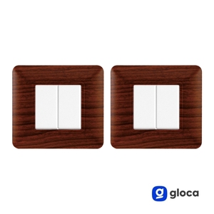 Placca per Presa a Muro in Plastica Gloca 2P Radica Compatibile con Matix per Uso Residenziale - Product Image 2