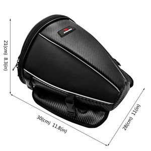 Réservoir d'essence pour moto, siège arrière, sac multifonctionnel latéral en cuir microfibre, sac diagonal étanche - Product Image 2