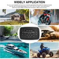 Récepteur multimédia numérique stéréo marin JMC Radio de bateau IPX5 Étanche Lecteur MP3 Musique BT FM AM pour ATV UTV SUV VR Golf