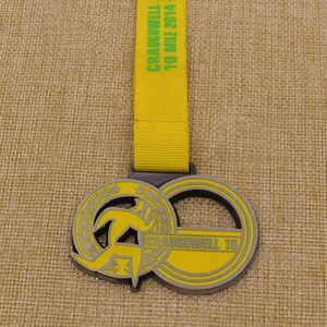 Medalla de acabado <span class=keywords><strong>USANA</strong></span> Run de 8km con esmalte de color negro personalizado con ilustraciones gratuitas - Product Image 6