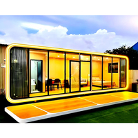 Petites maisons préfabriquées modulaires de 20 pieds Préfabriquées de luxe Conteneur Cabine Apple Hôtel Casas Prefabricadas Maisons à vendre