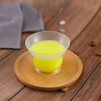 Gobelets en plastique transparents jetables pour mousse, tiramisu, gâteau, dessert, avec couvercle plat