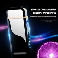 Briquets électroniques rechargeables par USB, accessoires pour fumeurs, briquet à arc sans flamme en métal avec logo personnalisé, Hot Wheels, avec LED