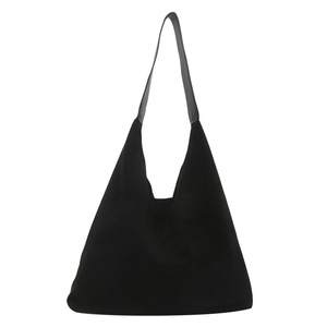 Bolso Bandolera Negro para Mujer, Estilo Casual, con Dos Asas, Forro de Lona, Color Sólido, Detalles de Perlas - Product Image 1
