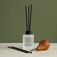Bouteilles de diffuseur rechargeables en verre vide blanc givré, pots de diffuseur pour la décoration de parfum d'huile à la maison fille femmes cadeau (100ML)