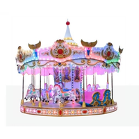 Manège de luxe pour enfants avec 16 sièges, carrousel de parc d'attractions extérieur, manège à chevaux pour enfants à vendre
