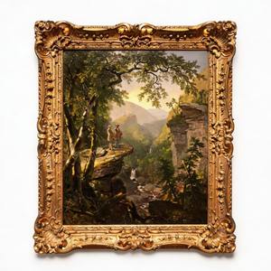 Kindred Spirits Asher Brown Durand Hudson River School - Marco de Fotos de Resina con Paisaje, Arte de Pared Enmarcado Vintage, Decoración del Hogar Hecha a Mano - Product Image 1
