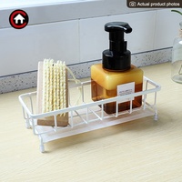 Sans BPA évier Caddy porte-éponge distributeur de savon organisateur support pour cuisine salle de bain cuisine évier Caddy