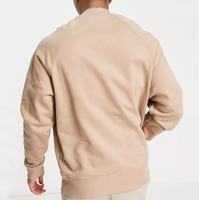 Sweat-shirt à col montant personnalisé pour homme, 100 % coton, haute qualité, 460 grammes, sweat-shirt vierge à col ras du cou pour homme