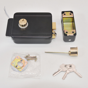 <span class=keywords><strong>Serrure</strong></span> de porte en métal électronique noire, pulvérisation mécanique de poudre, <span class=keywords><strong>serrure</strong></span> de porte de garage électrique à cylindre unique - Product Image 6