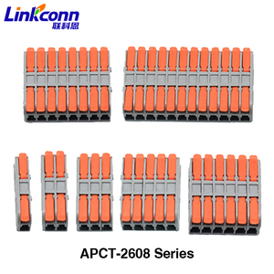 Factory Direct Sales Painless Lever Quick Connect Terminal Block Electrical Conductor <b>Wire</b> Connector Brass Contacts APCT-2608-4P - Product Image 4