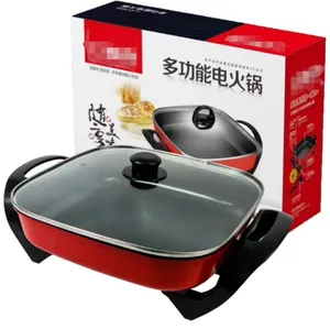 Integrated Non-Stick Square Pot Oil-Free Electric Wok Manufacturer 110v Multi-Function All-In-One Pot Household Electric Hot Pot