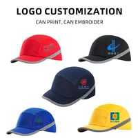 Gorras de seguridad transpirables desmontables al por mayor con protección para la cabeza, reflectantes, para construcción, con malla, antichoque