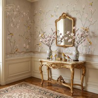 Papier peint mural personnalisé SUNGPU, motif floral, branches d'arbre, fleurs, oiseaux, revêtement mural, décoration murale pour hôtel, villa, papier peint