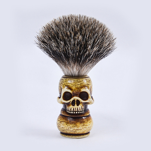 <span class=keywords><strong>Pennello</strong></span> da <span class=keywords><strong>Barba</strong></span> Professionale con Manico in Resina e Pelo di <span class=keywords><strong>Tasso</strong></span>, Set con Ciotola per Rasatura - Product Image 3