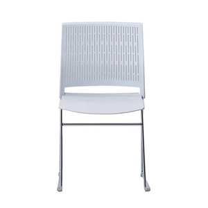 Sillas de Oficina Apilables de Alta Calidad con Patas Metálicas, Sillas de Comedor de Plástico PP para Restaurante con Respaldo Perforado - Product Image 2