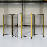 Paroi métallique pour cellule robotisée, haute résistance, assemblage rapide, entrepôt, robuste, résistante aux chocs, clôture de sécurité pour robot