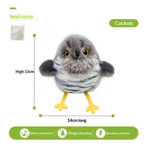 Giocattolo Peluche a Forma di <span class=keywords><strong>Uccellino</strong></span> per Gatti, Simulazione Realistica, con Suoni e Funzione Interattiva - Product Image 6