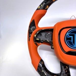 Volant en fibre de carbone forgée pour <span class=keywords><strong>Dodge</strong></span> Charger Challenger Hellcat Charger Durango SRT <span class=keywords><strong>RT</strong></span> GT, accessoires de voiture - Product Image 6