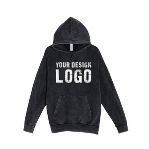 Sweat-shirt pour homme en coton vintage décontracté, à épaules tombantes, de haute qualité, lourd, uni, surdimensionné - Product Image 6