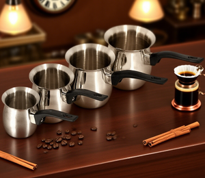 Vente chaude Personnalisé <span class=keywords><strong>Café</strong></span> Lait Réchauffeur Beurre Chocolat Fondoir Turc Cafetière En Acier Inoxydable Lait <span class=keywords><strong>Pot</strong></span> avec Long Manche - Product Image 4