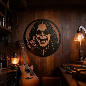 Adorno de Metal con Silueta de Rock Heavy Metal, Decoración de Pared de Estilo Industrial Retro para Bar - Product Image 1