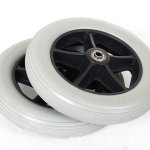 Roue pivotante avant de 8 pouces en caoutchouc pour fauteuil roulant, équipement de fitness - Product Image 1