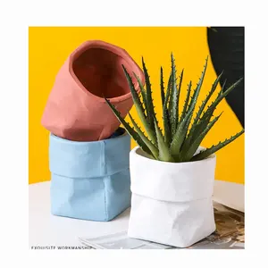 6.3 "Groene Planters Grijs Keramische Pot Leuke Succulent Potten Tuin Aardewerk Blauw Aardewerk Potten Zonder Schotel