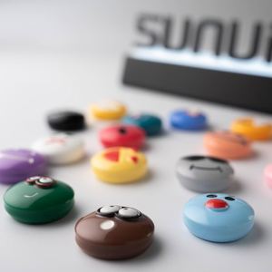 SUNURS Autocollants magnétiques en résine néodyme 3D au design moderne, 16 pièces/ensemble, forme plate polie, pour réfrigérateur - Product Image 3