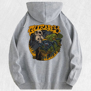 Streetwear personnalisé pour hommes sweat-shirt en éponge française pantalon de survêtement et sweat à capuche ensemble sweat à capuche évasé lourd - Product Image 3