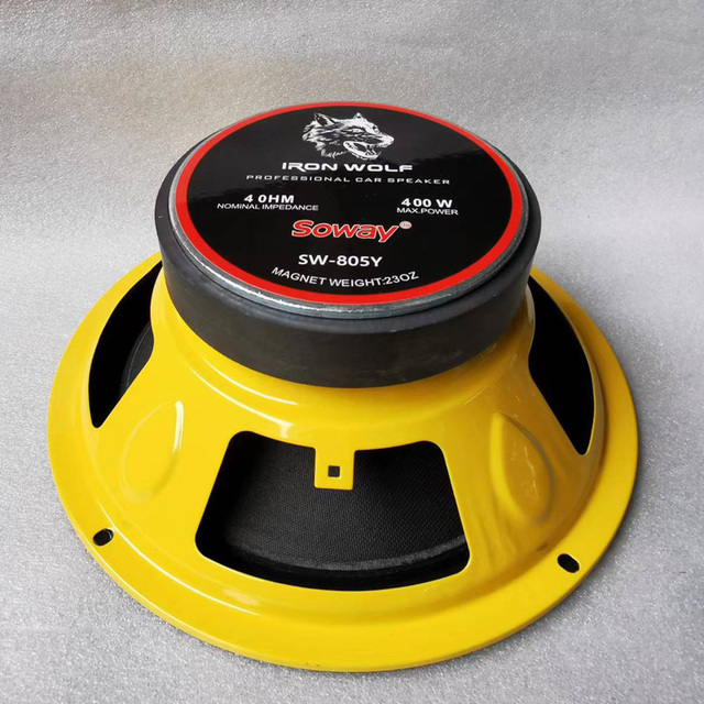 China Wholesale Speaker Factory 400W 4 Ohms 8 Inch Midrange Speaker for Car Audio with Iron Basket Frame Clean and Loud SW-805Y