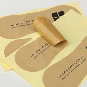 Doublures hygiéniques pour maillots de bain en papier écologique brun naturel kraft avec impression personnalisée - Product Image 5
