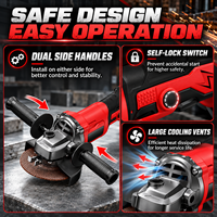 Meuleuse d'angle sans balais au lithium-ion 48 V CC, machine de découpe portative rechargeable, pour meulage, polissage et décapage de la rouille