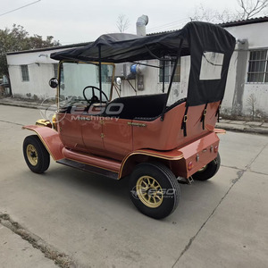 Newest Popular 5 Seats Chinese Electric Classic Car Orange Vintage Sightseeing Vehicle 4 <b>Wheels</b> Customized Size for Sale - Product Image 3